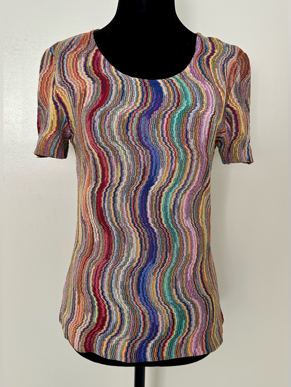 MISSONI Multicolor Wave Scoopneck T-Shirt - S